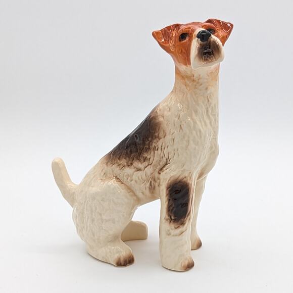 Kingston Pottery England Vintage Hand Painted Airedale Terrier Statue Figurine - Picture 3 of 12